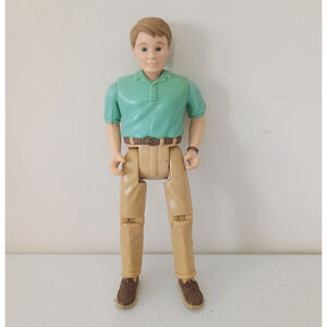 Vintage 1998 Fisher Price Loving Family Dollhouse Dad Father Green Shirt